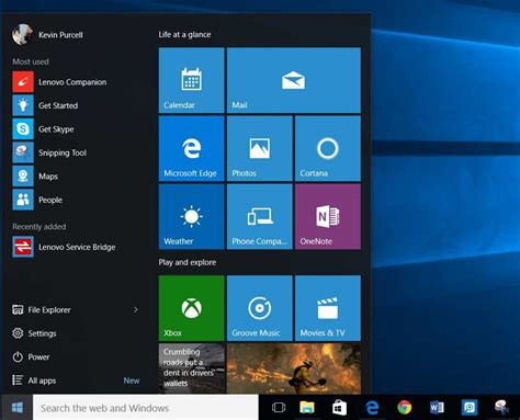 Menu Start Di Windows 10 Pro Incompleto Microsoft Community