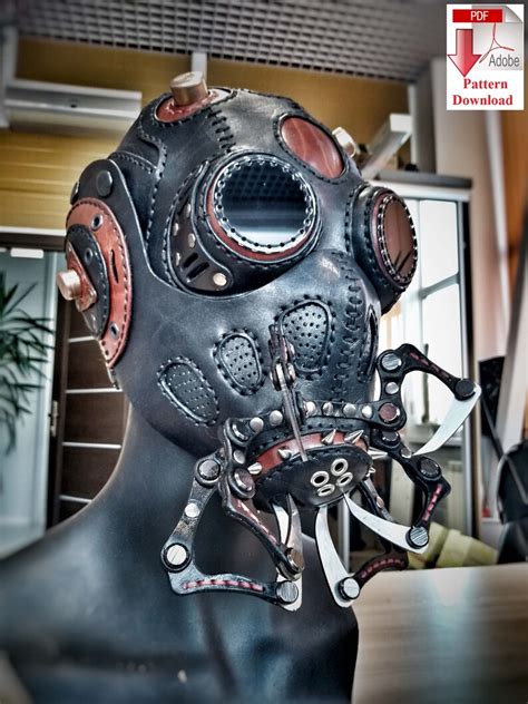 Pattern PDF Leather Steampunk Mask V10 Levit Master Hatred Etsy
