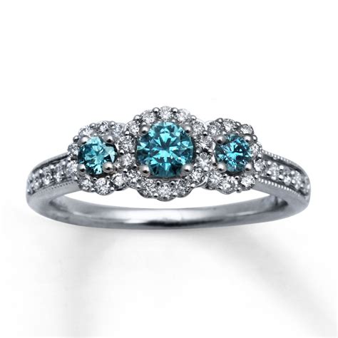 Light Blue Diamond Engagement Rings Wedding And Bridal Inspiration