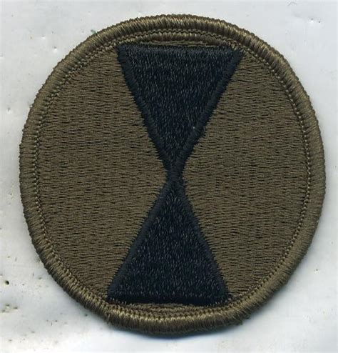 Vietnam Era Us Army 7th Infantry Division Od Subdued Patch Ebay