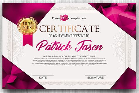 Certificate Of Excellence Template Free Download Creative Template