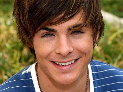 Hd Wallpaper Mens Blue And White Striped Top Zac Efron Eyes Smile