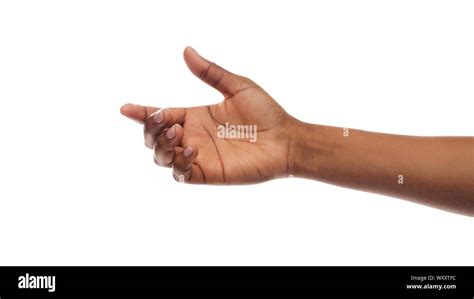 Black Female Helping Hand On White Background Stock Photo Alamy