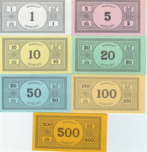 This article is about the concept and use of money in the game rules. Printable replacement monopoly money or go here for classic monopoly $$$ http://www.zieak.com ...