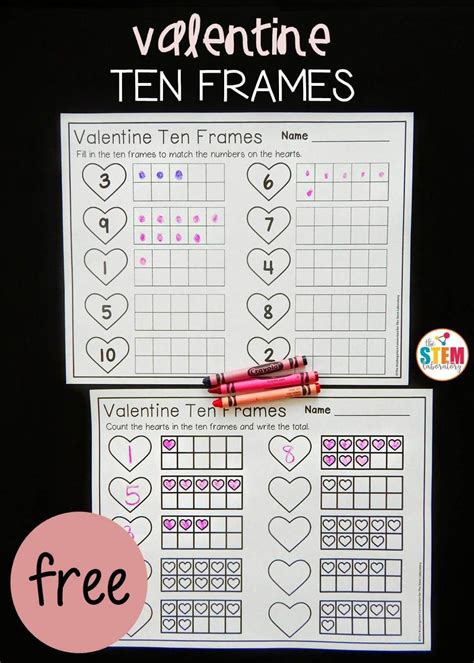 Valentine Twenty Frames Math Valentines Valentine Math Activities