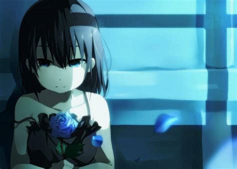 Anime Girls Sad Rose Night Wallpapers Hd Desktop And Mobile
