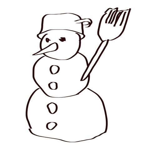 You must know how to unzip files on your pc/mac to retrieve them. Public Domain Clip Art Image | Snowman sketch | ID ...