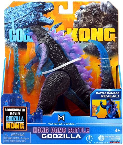 Playmates Godzilla Vs Kong 6in Hong Kong Battle Godzilla Action Figure