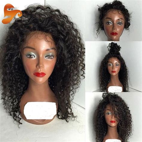 7a Afro Kinky Curly Human Hair Wigs For Black Women Virgin Glueless
