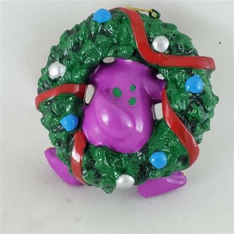 Barney The Dinosaur Christmas Ornament Wreath Kurt S Adler 2002 4