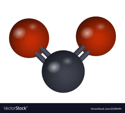 Why is co2 a gas at room temperature? A molecule of carbon dioxide Royalty Free Vector Image