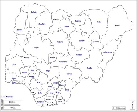 Nigeria Map Blank Gallery