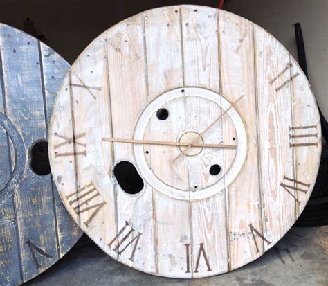 Large Wall Clocks Created Using Recycled Wooden Spools Each One Is