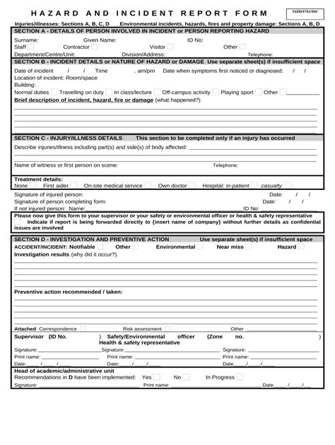 Workplace Incident Report Template Word Fill Out Sign Online Dochub