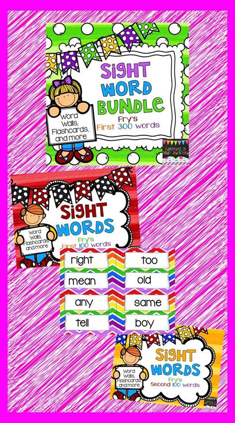 This Product Includes Frys 300 Sight Words These Word Cards And Great