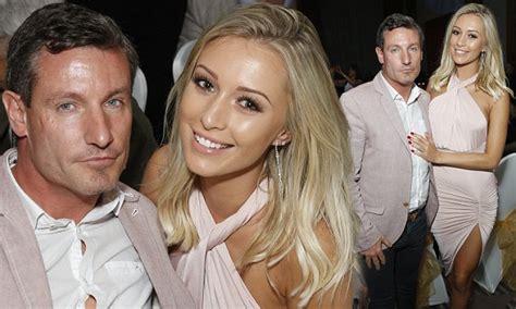 dean gaffney enjoys a night out with stunning rebekah ward daily mail online