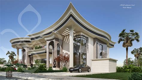 Villa Exterior Design T800 تصميم فيلا توأمية على نمط المودرن