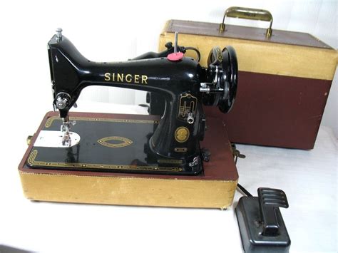 antique singer sewing machine in case antique poster
