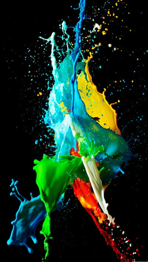 Colourful Water Splash Wallpaper