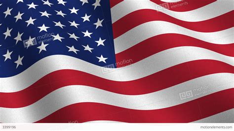 Usa Flag Waving In The Wind Seamless Loop Stock Animation 3399196