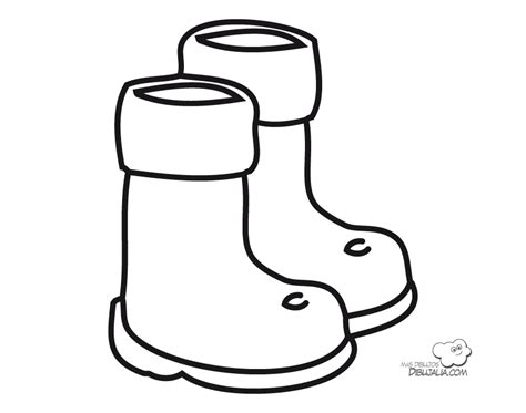 Botas Para Colorear - AZ Dibujos para colorear