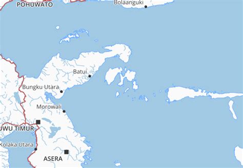Mappa Michelin Banggai Kepulauan Pinatina Di Banggai Kepulauan