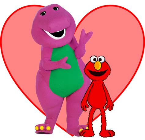 We Love Barney And Elmo With Their Friendship By Nbtitanic On Deviantart