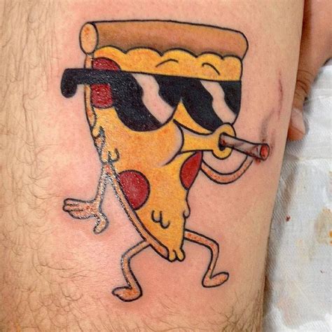 If they get this tattoo, they get a free slice of pizza. Traditional Steve Pizza. Done by Raphael Farias on Sincere ...