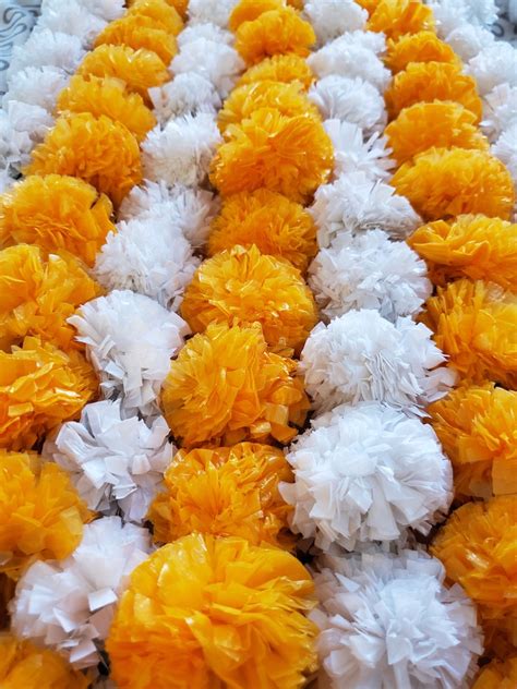 Indian Wedding Marigold Flowers Decoration 5 Garland Strands Etsy Canada