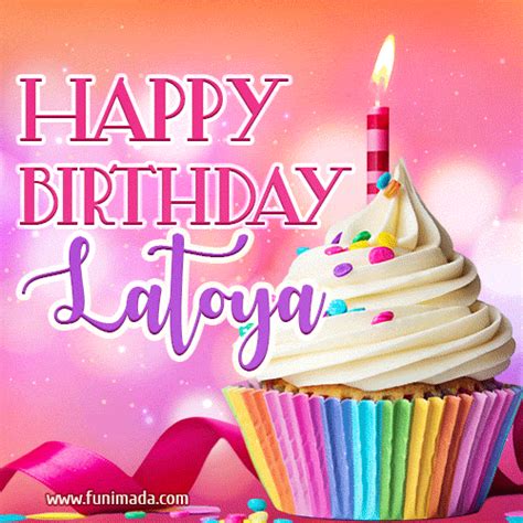 Happy Birthday Latoya Lovely Animated 
