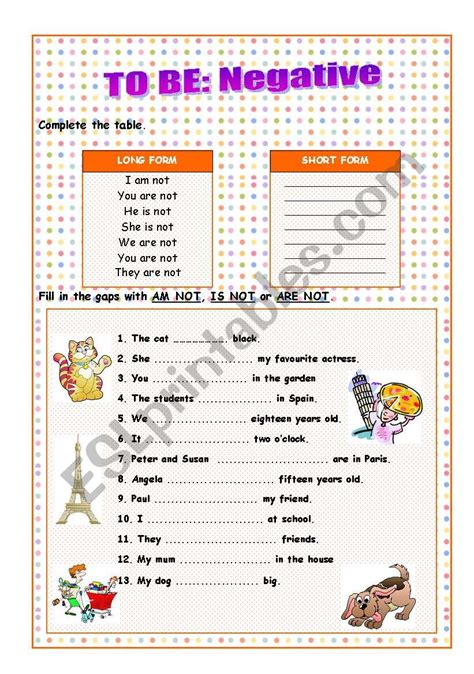 Verb To Be Negative Form Worksheets And Online Exercises My Xxx Hot Girl