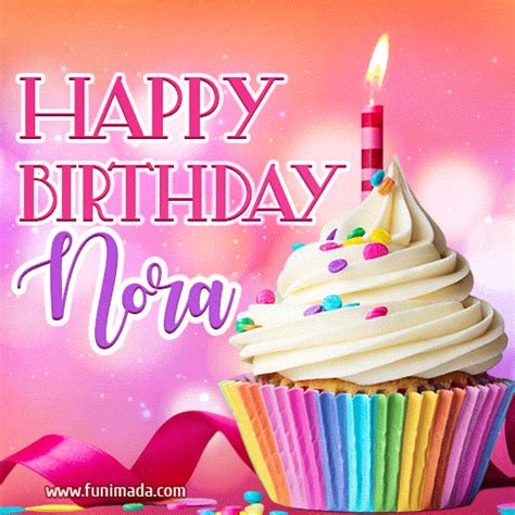 Happy Birthday Nora Lovely Animated 