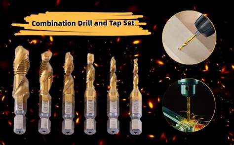 6pcs Combination Drill And Tap Set Metric Thread M3 M10 Screw Tapping