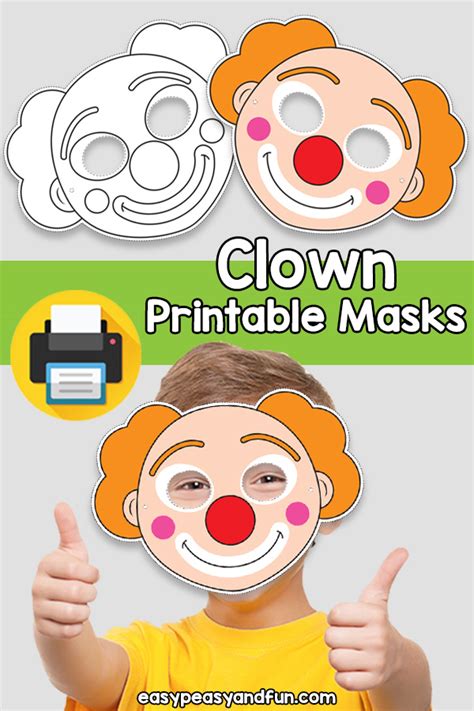 Printable Clown Mask Template Easy Peasy And Fun Membership