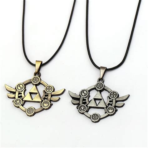 Game The Legend Of Zelda Necklace Wings Holy Triangle 2 Colors Metal