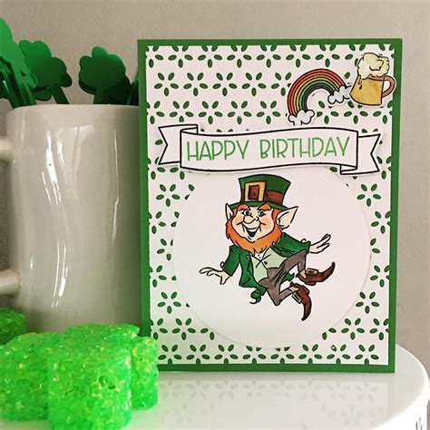 Art Impressions Sham Rock Set Handmade Leprechaun Irish Birthday Card
