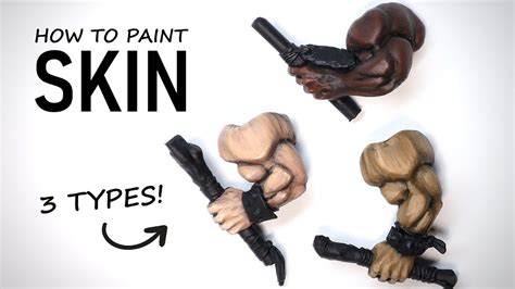 How To Paint Skin On Minis Fast Light Tanned And Dark Flesh Youtube