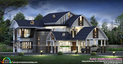 Do you love the idea of having a house plan design that is unique to your neighborhood? Unique roof ultra modern home plan with 5 bedrooms ...
