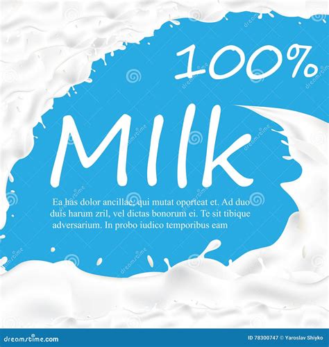 Milk Wave Splash Background Vector Illustration Stock Vector
