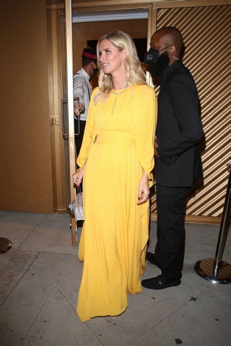 Nicky Hilton In A Yellow Dress Seen As She Leaves The Clash De Cartier Event In Los Angeles