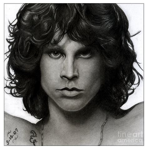 Jim Morrison Pencil Drawing Drawing By Debbie Engel Pixels