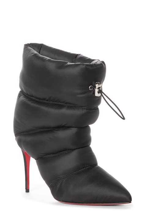 Women's Christian Louboutin Astro Pointue Channel Quilted Bootie, Size 6US - Black | Fashion ...