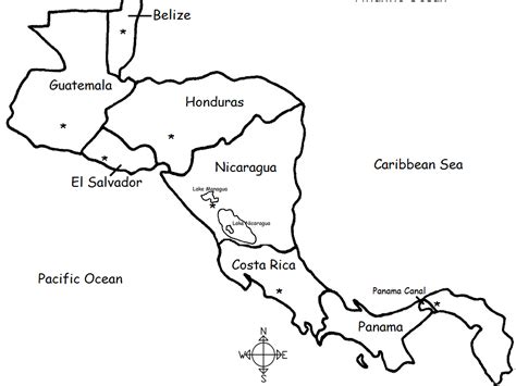 Printable Central America Map Printable Blank World