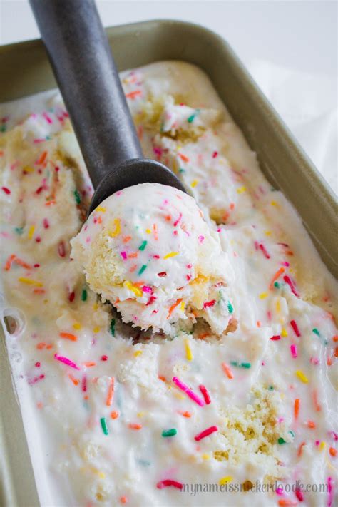 He needs to loosen up. Homemade Birthday Cake Ice Cream | My Name Is Snickerdoodle