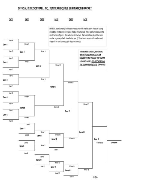 10 Team Double Elimination Bracket Fill Out And Sign Online Dochub