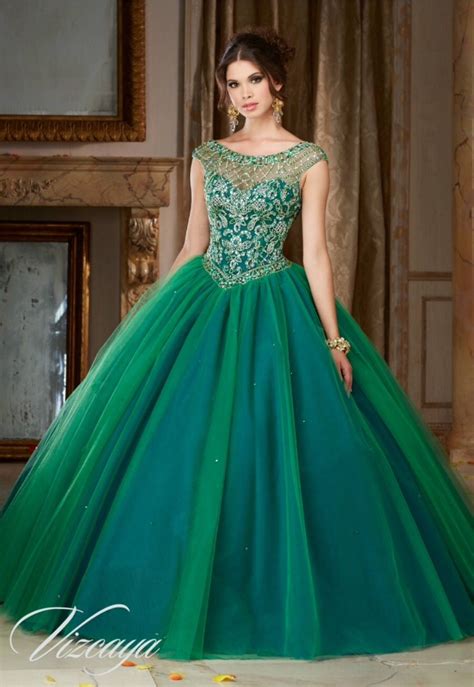 Verde Esmeralda Efecto Tornasol En La Falda Xv Años Mori Lee