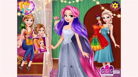 How To Play Princess Design Your Rainbow Dress Game Free Online Games