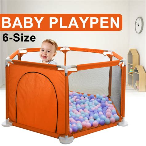 Playpen For Baby Deluxe Extra Large Kids 6 Panel Portable Play Yard