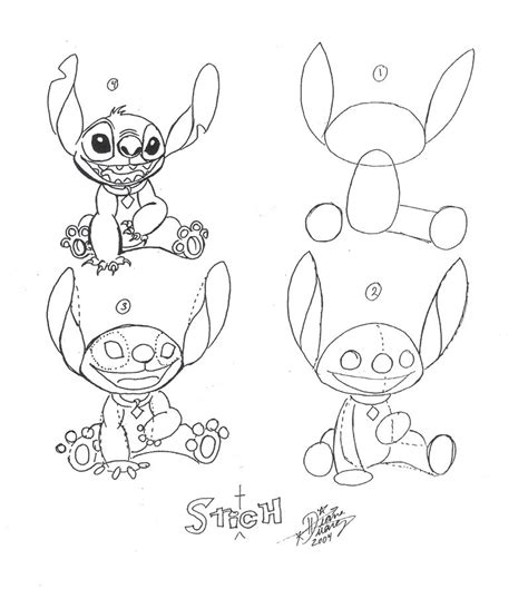 Draw Stitch Stitch Drawing Disney Drawing Tutorial Drawings