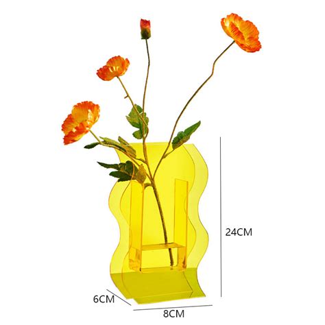 Acrylic Vase Home Decor Room Decoration Modern Wedding Decoration Plant